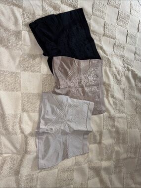 Women’s Seamless Lace-Detail High-Waist Panty - Black, Taupe, Light Gray